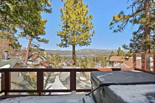 a view of balcony with a swing