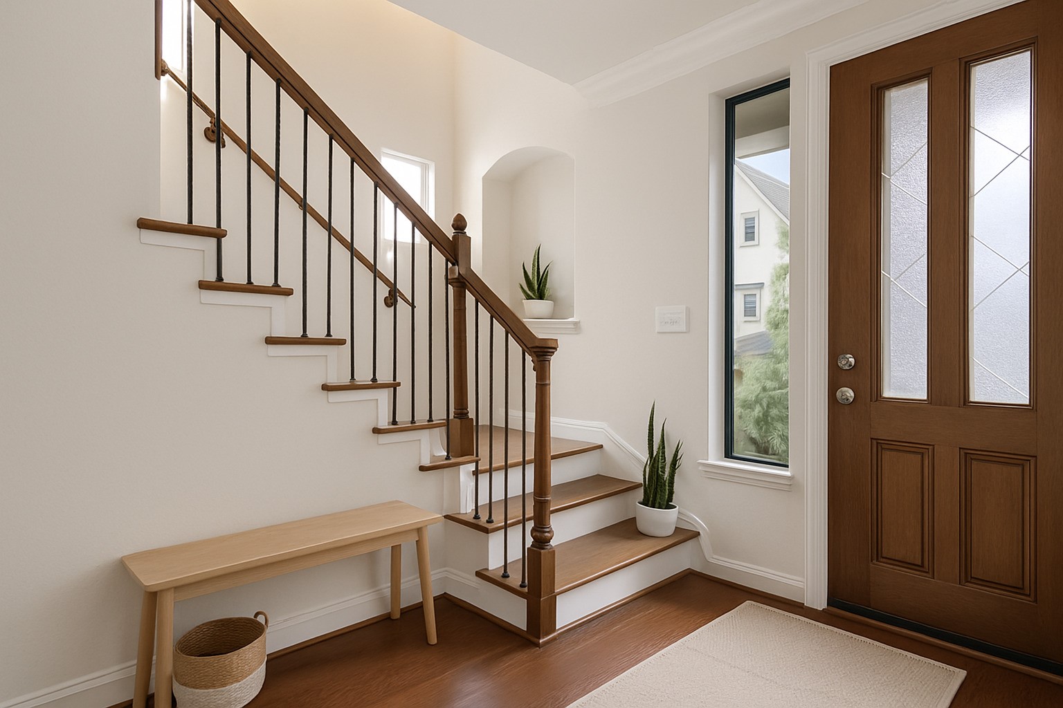 5502 Lunia Lane Houston, TX 77021 - Photo 5 of 15 a view of entryway and hall with wooden floor