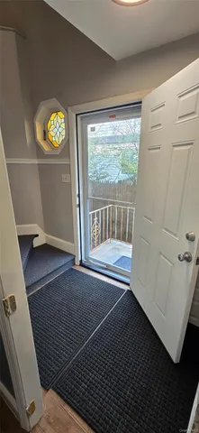 a view of a pathway with a bench