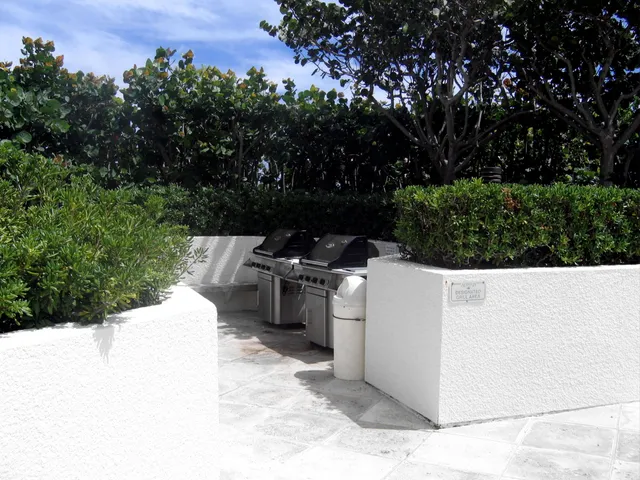 a view of a patio with table and chairs and a tree