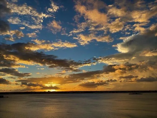 a view of an ocean and beach