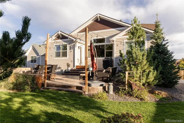 a view of house with yard
