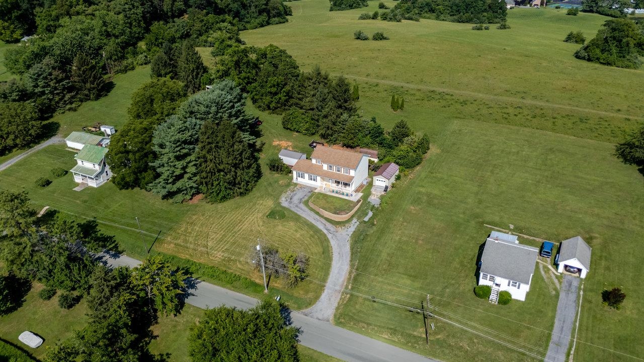 107 Orchard Road Staunton, VA 24401 - Photo 38 of 44 an aerial view of a house with a yard basket ball court and outdoor seating