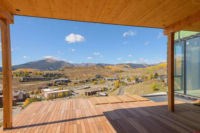 a view of a balcony with an outdoor space