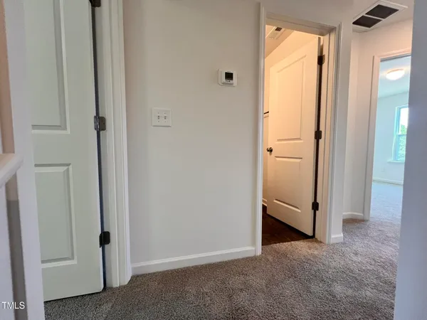 an empty room with closet