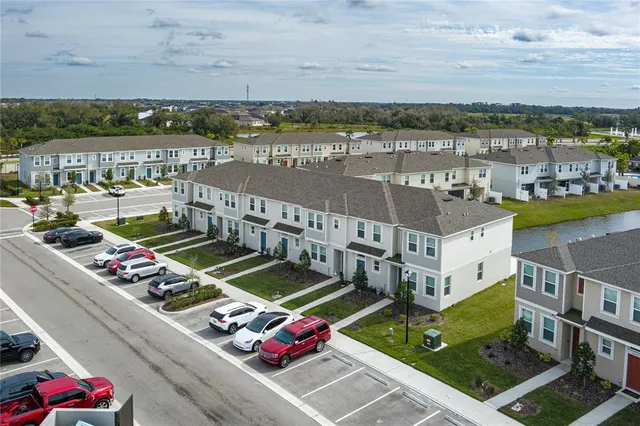 a view of houses with an outdoor space