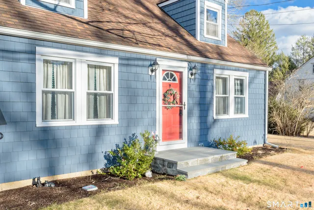 a front view of a house