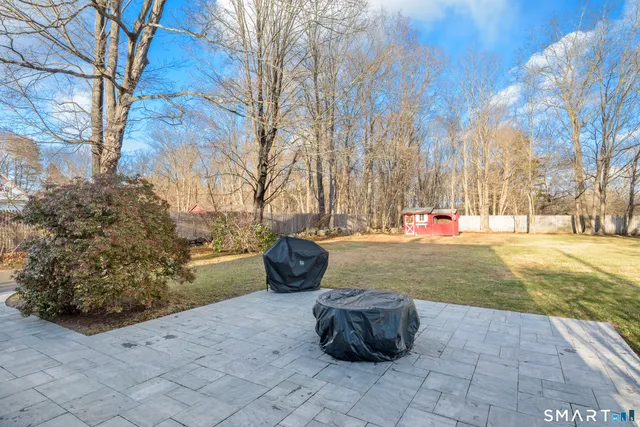 a storage room with furniture