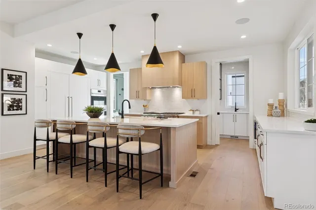 a view of kitchen with breakfast area