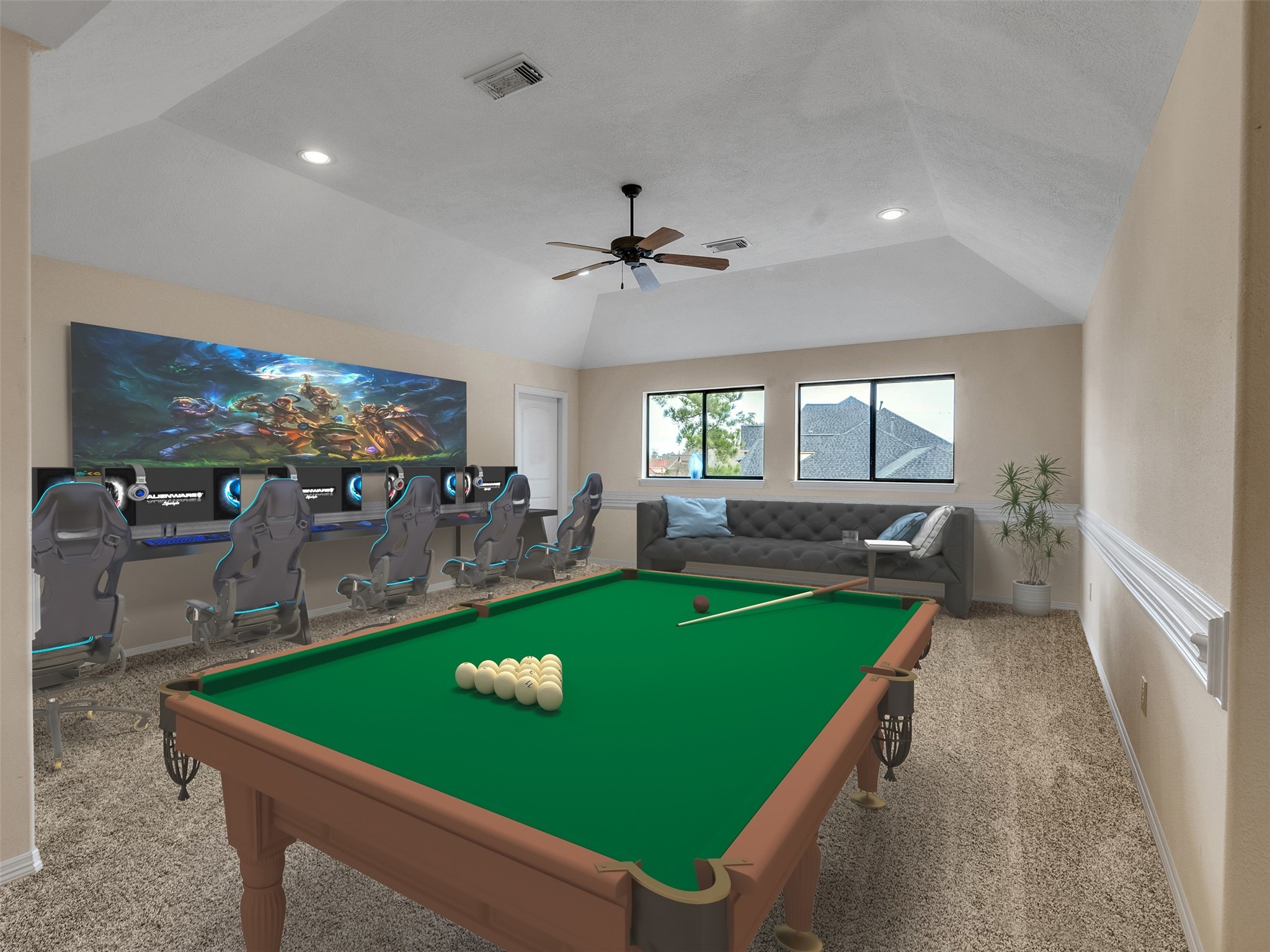 6914 Sandwedge Point Court Spring, TX 77389 - Photo 42 of 50 Game room potential with digital staging