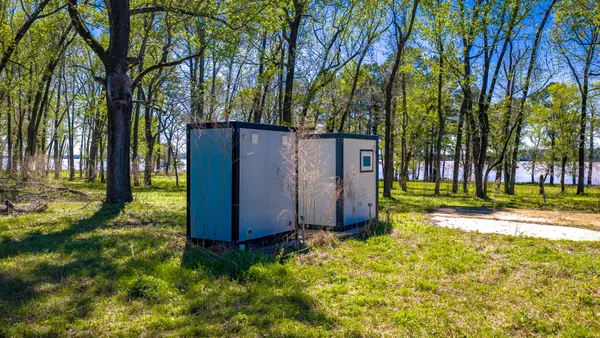 a view of yard from a tree