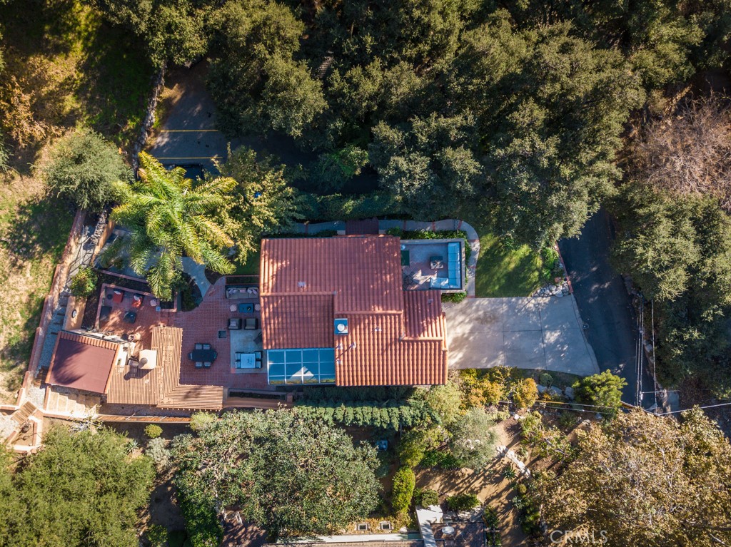 1934 Pasadena Glen Road Pasadena, CA 91107 - Photo 36 of 38 an aerial view of a house with a yard and garden