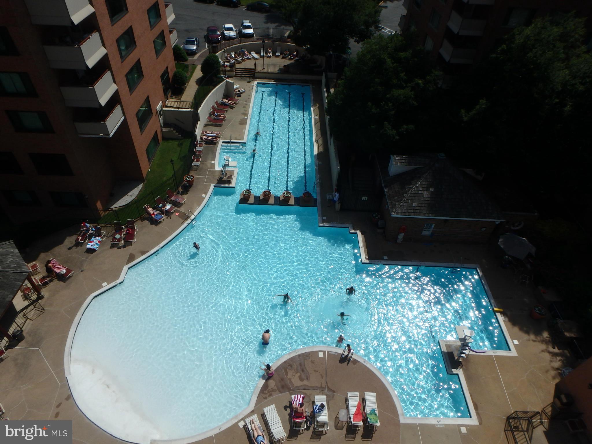 1011 Arlington Boulevard, Unit 627 Arlington, VA 22209 - Photo 17 of 28 RESORT STYLE POOL W/ 4 SWIMMING LANES/LAP