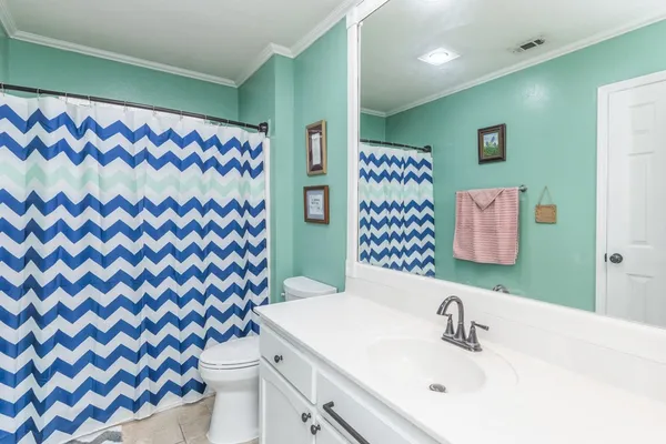 a bathroom with a sink toilet and a shower