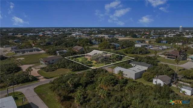 an aerial view of multiple house