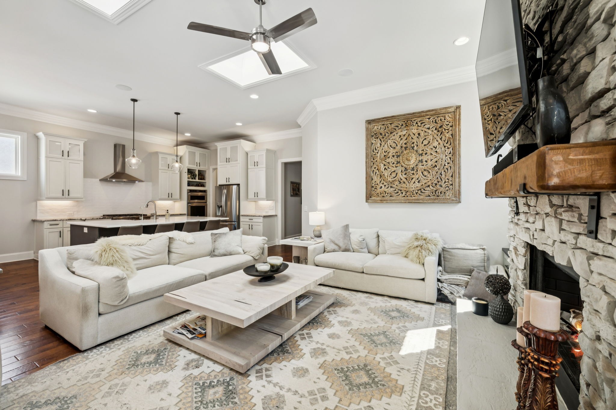 9080 Keats Street Franklin, TN 37064 - Photo 17 of 88 a living room with furniture and a fireplace