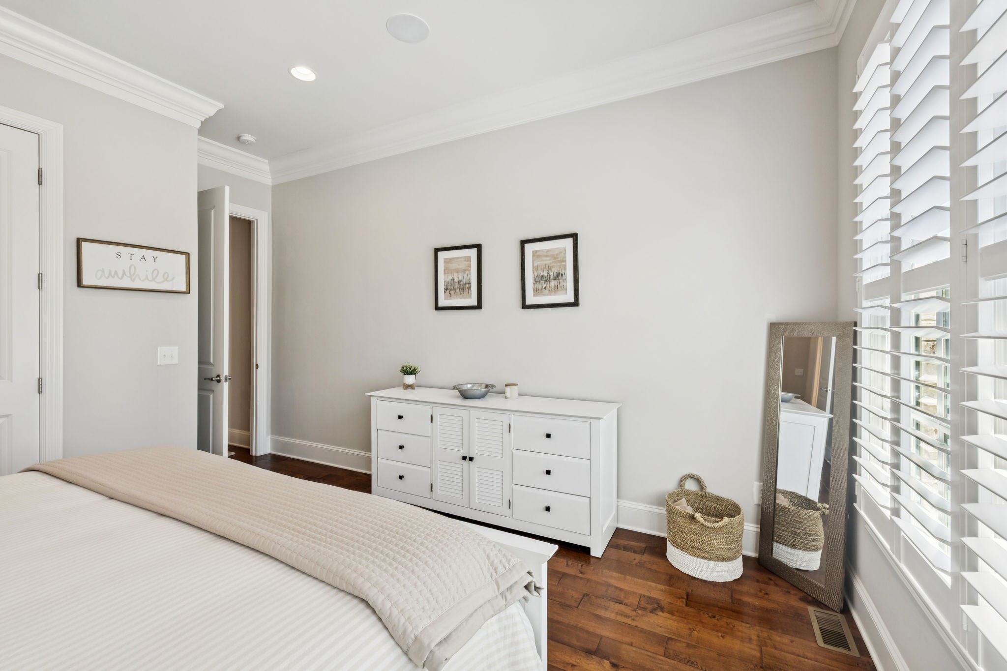 9080 Keats Street Franklin, TN 37064 - Photo 43 of 88 a bedroom with a bed and wooden floor