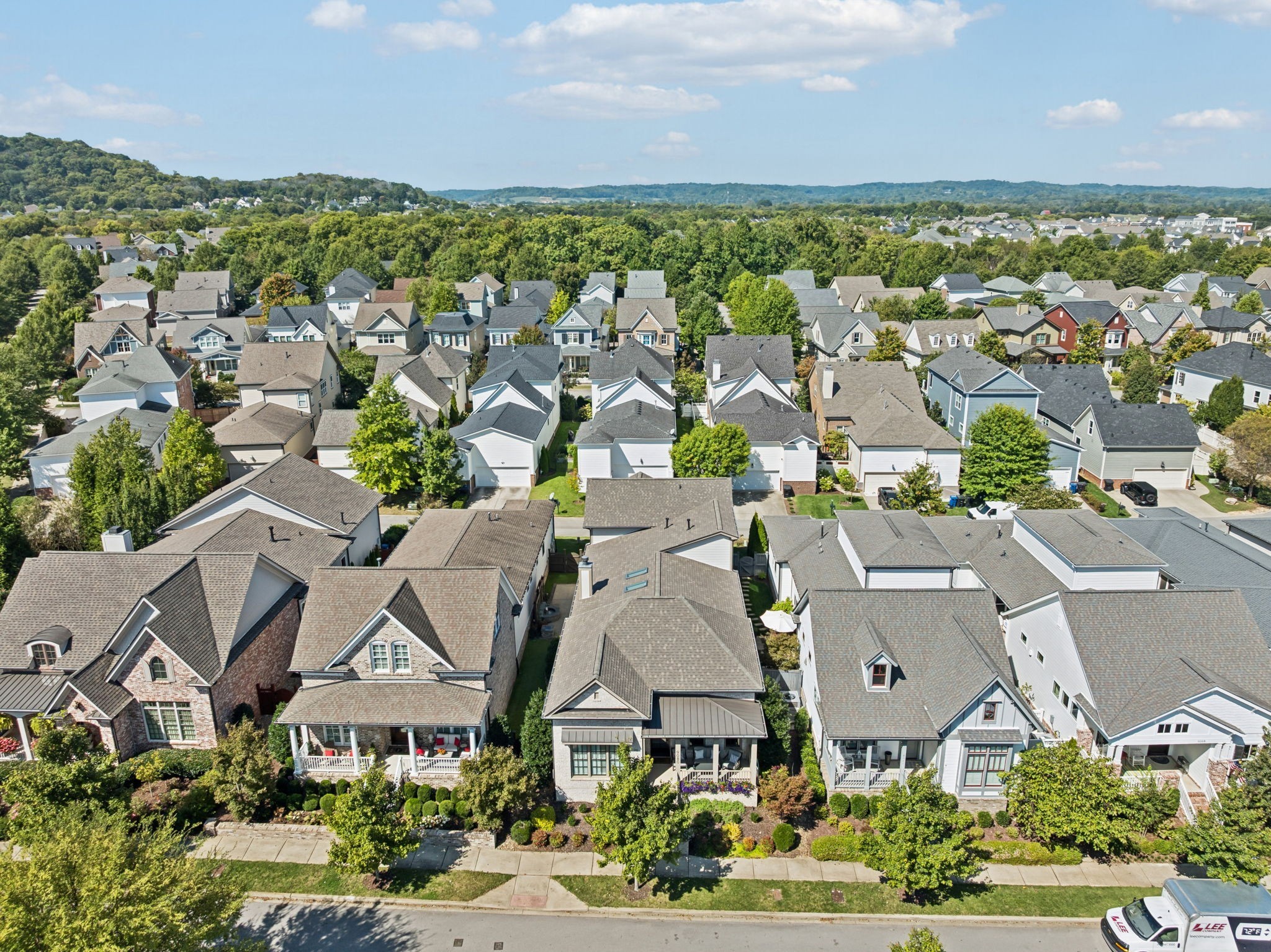 9080 Keats Street Franklin, TN 37064 - Photo 60 of 88 an aerial view of residential houses with outdoor space and street view