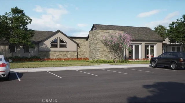 a car parked in front of a house