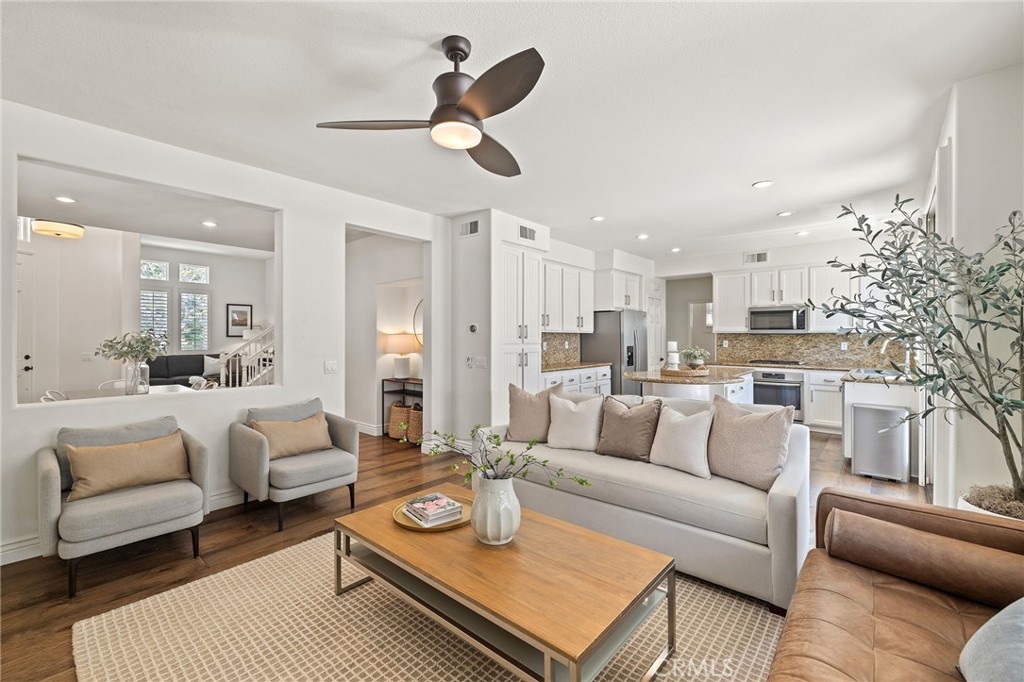 8 Danbury Ladera Ranch, CA 92694 - Photo 13 of 57 a living room with furniture kitchen view and a chandelier