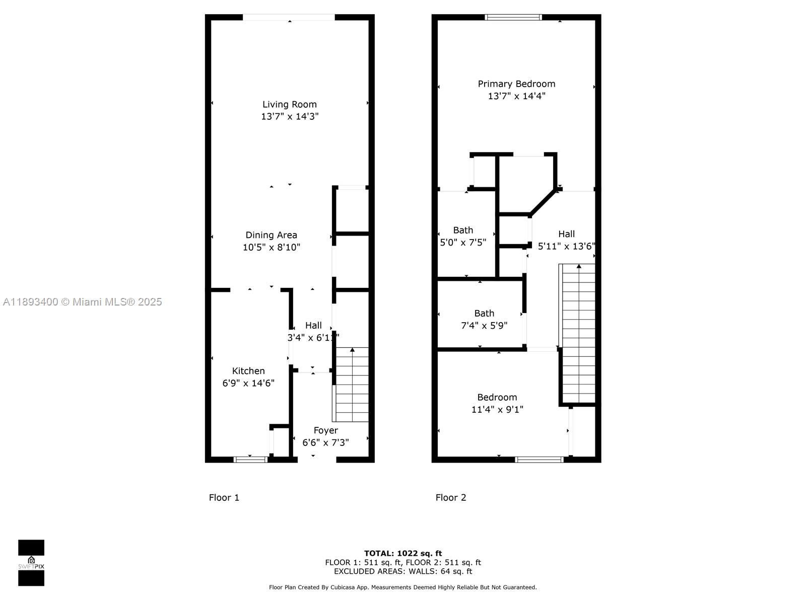 1832 Southwest 89th Terrace Miramar, FL 33025 - Photo 2 of 28 a picture of a floor plan
