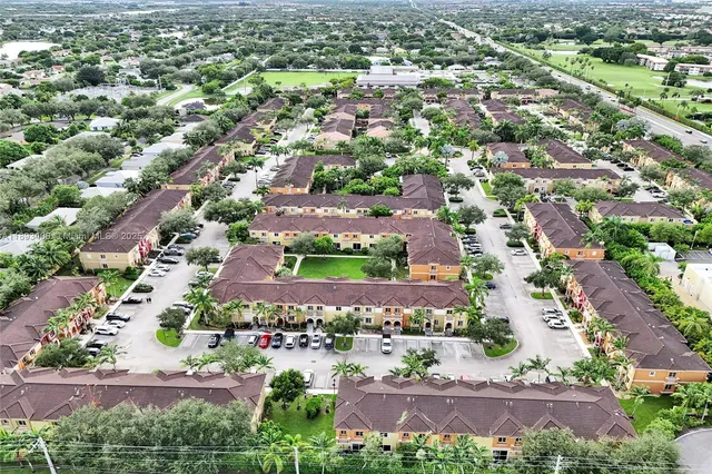an aerial view of a city