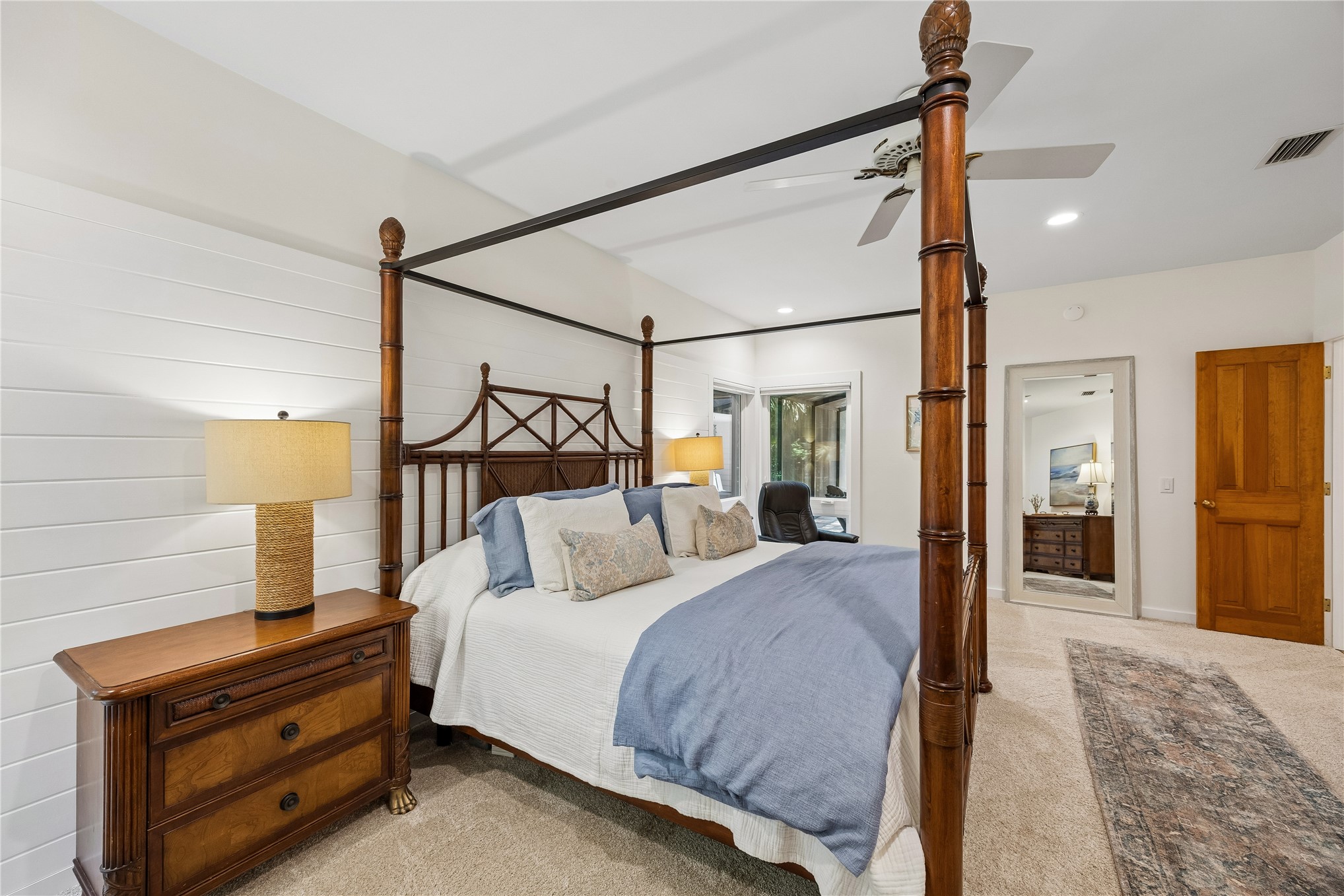 123 Bitternut Road Fernandina Beach, FL 32034 - Photo 38 of 87 Nice shiplap accent wall in Primary bedroom adds charm and character.