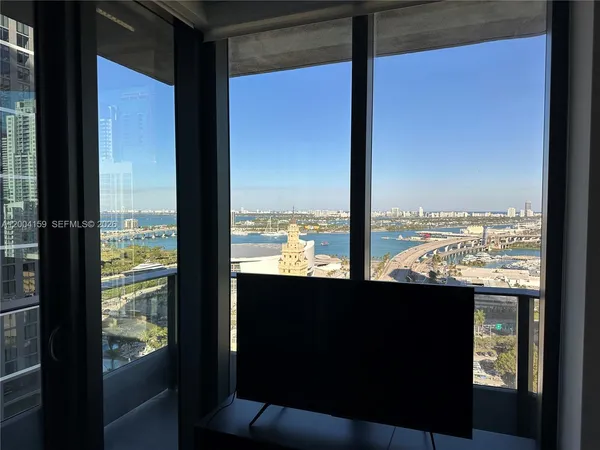 a view of ocean from a window
