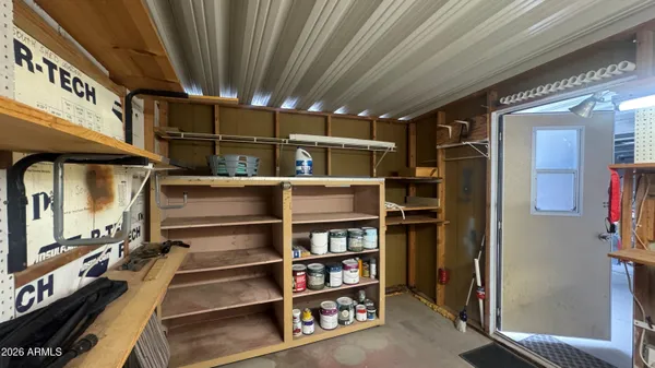 a view of a storage & utility room