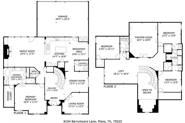 $774,900 | 8104 Barrymoore Lane, Plano, TX 75025