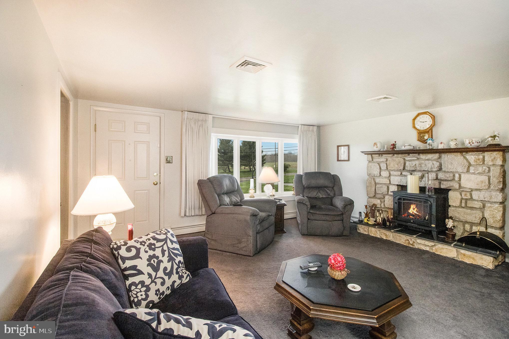 Living Room w/Fireplace (Fire is Virtual)
