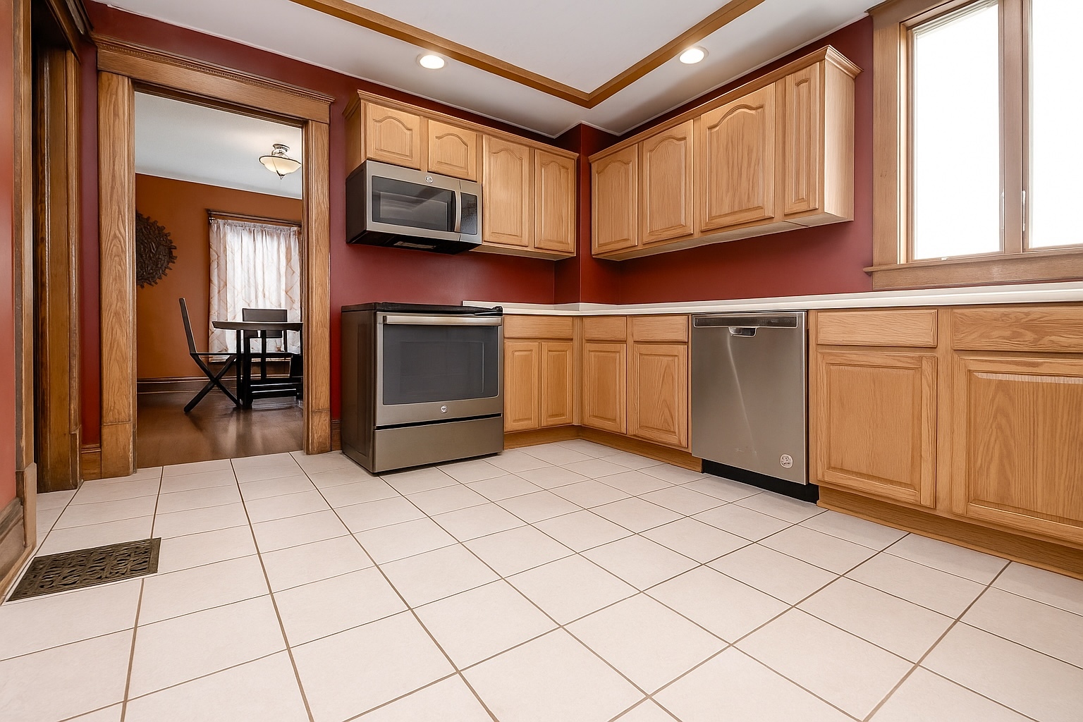 23396 Ideal Road Chadwick, IL 61014 - Photo 6 of 23 a kitchen with granite countertop a stove top oven cabinets a sink and a window