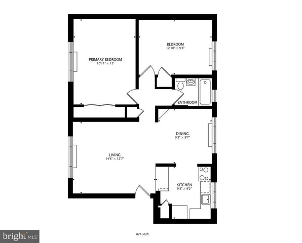 a picture of a bench in front of a door