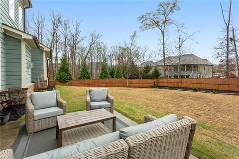 a backyard of a house