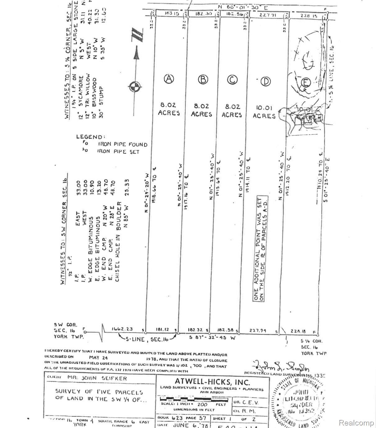 1187 Jewell Road Milan, MI 48160 - Photo 34 of 34 SURVEY PARCEL E