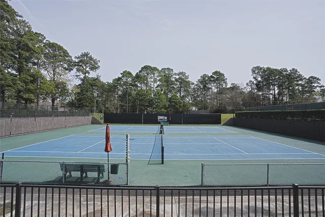 a front view of a house with yard and green space