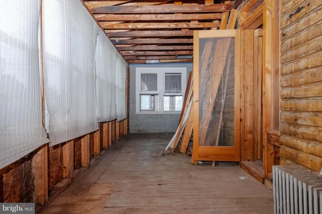 a view of a backyard with stairs