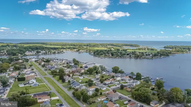 a view of a lake with a city