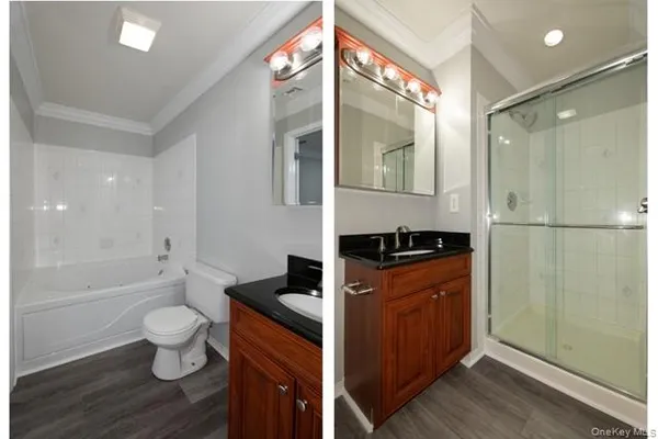 a kitchen with a sink and a refrigerator