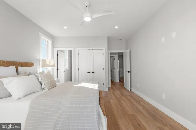 a view of a kitchen from a hallway