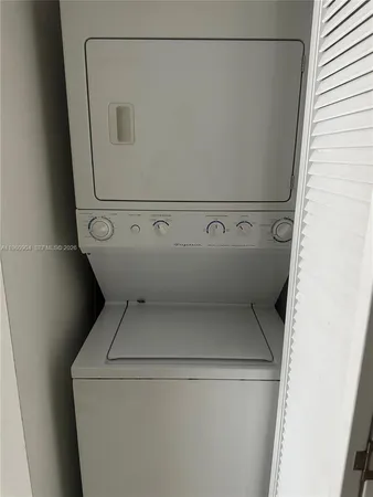 a close up view of washer and dryer