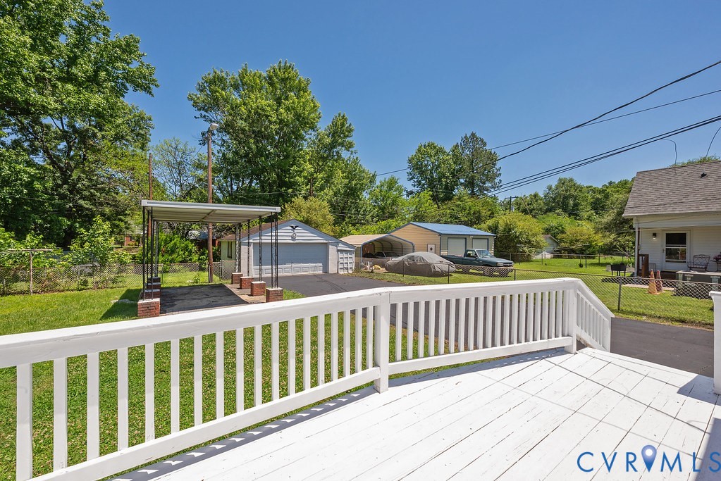 3400 Ryburn Road Richmond, VA 23234 - Photo 33 of 45 White painted wooden deck with balustrade