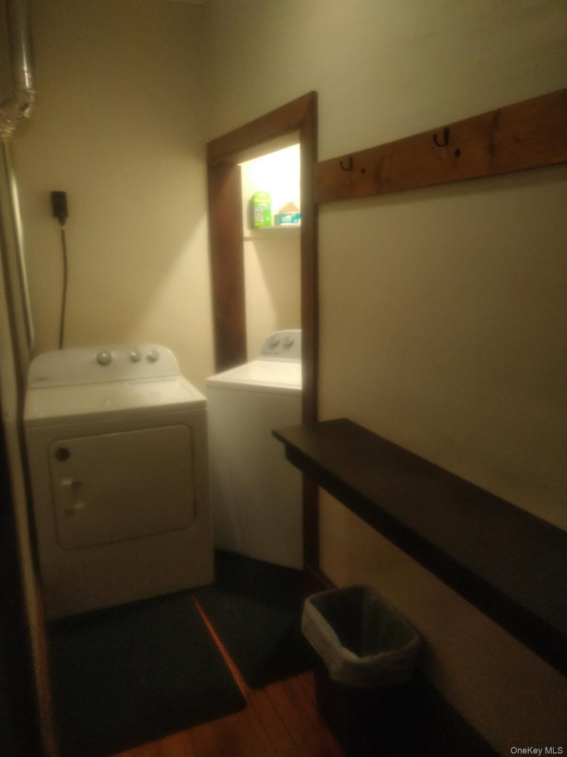 262 Highway 32, Unit A Central Valley, NY 10917 - Photo 17 of 17 Laundry room with washer and clothes dryer and dark wood-style flooring