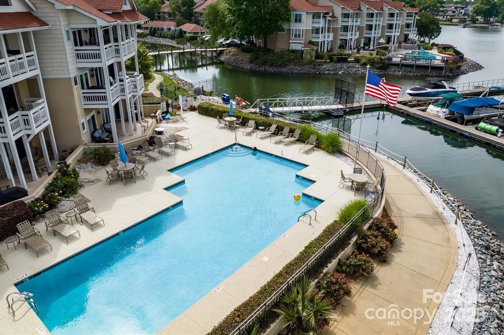 18009 Kings Point Drive, Unit I Cornelius, NC 28031 - Photo 41 of 47 an aerial view of a house with outdoor space