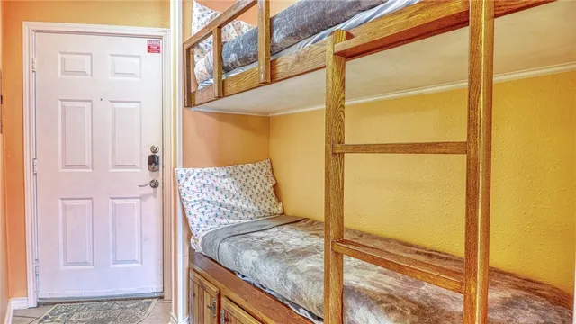 a view of a room with a window