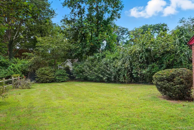 a view of a green yard