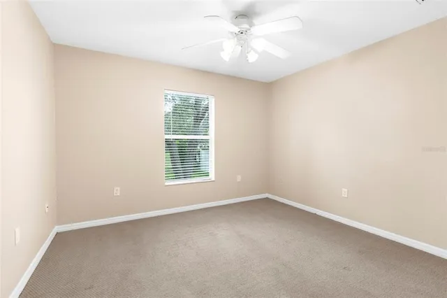 an empty room with a window