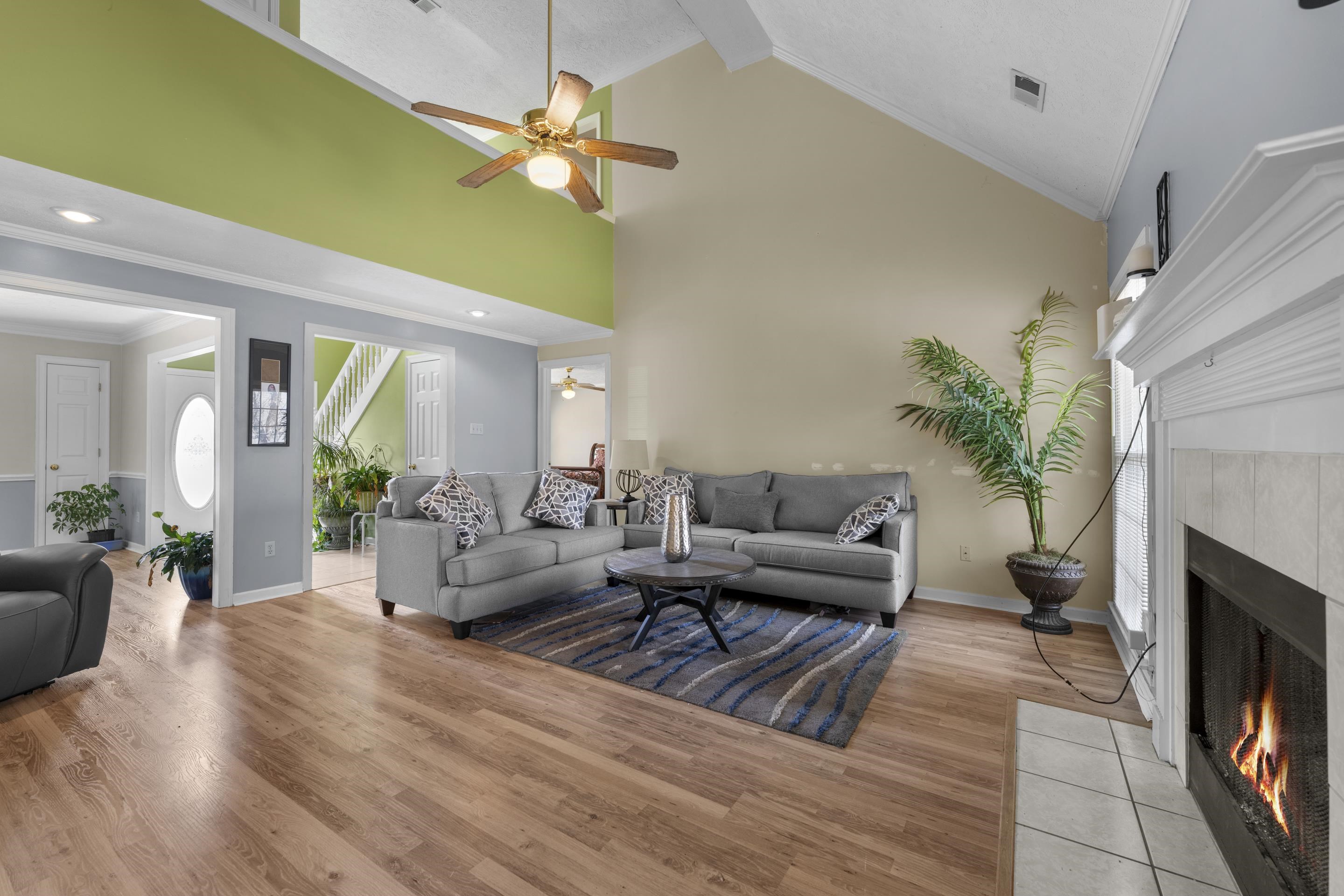 8956 Meadow Ridge Cove East Memphis, TN 38016 - Photo 9 of 28 a living room with furniture and a fireplace