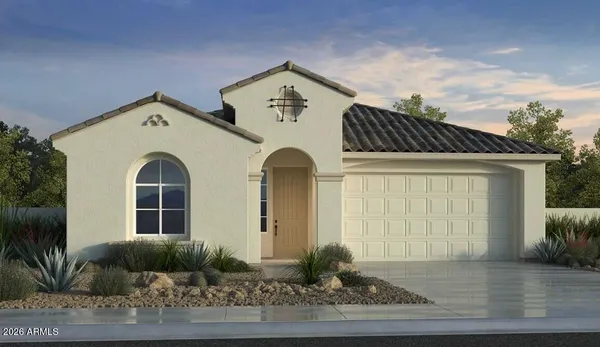a front view of a house