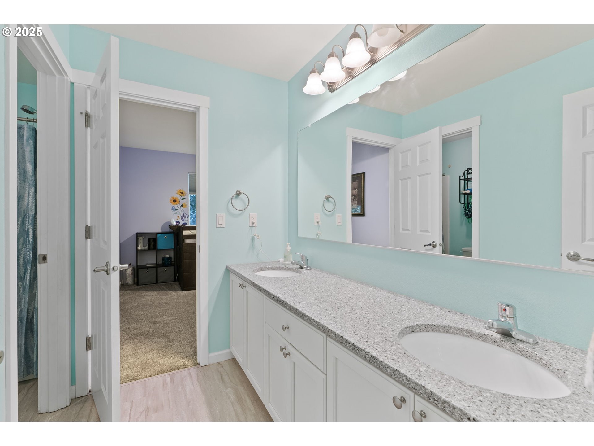 10360 Skyview Road Tillamook, OR 97141 - Photo 26 of 47 a bathroom with a sink a vanity and a mirror